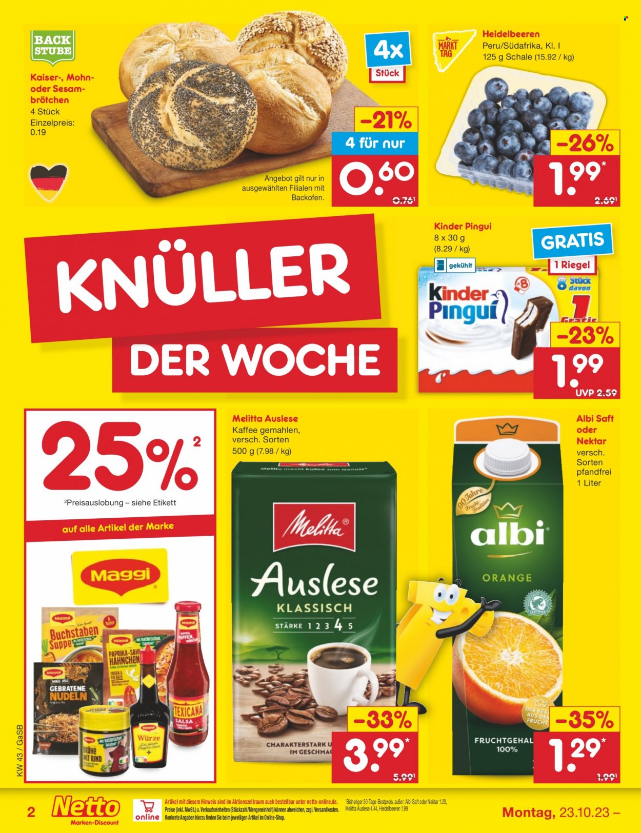 Netto Marken-Discount Prospekte  - 23.10.2023 - 28.10.2023. Seite 2