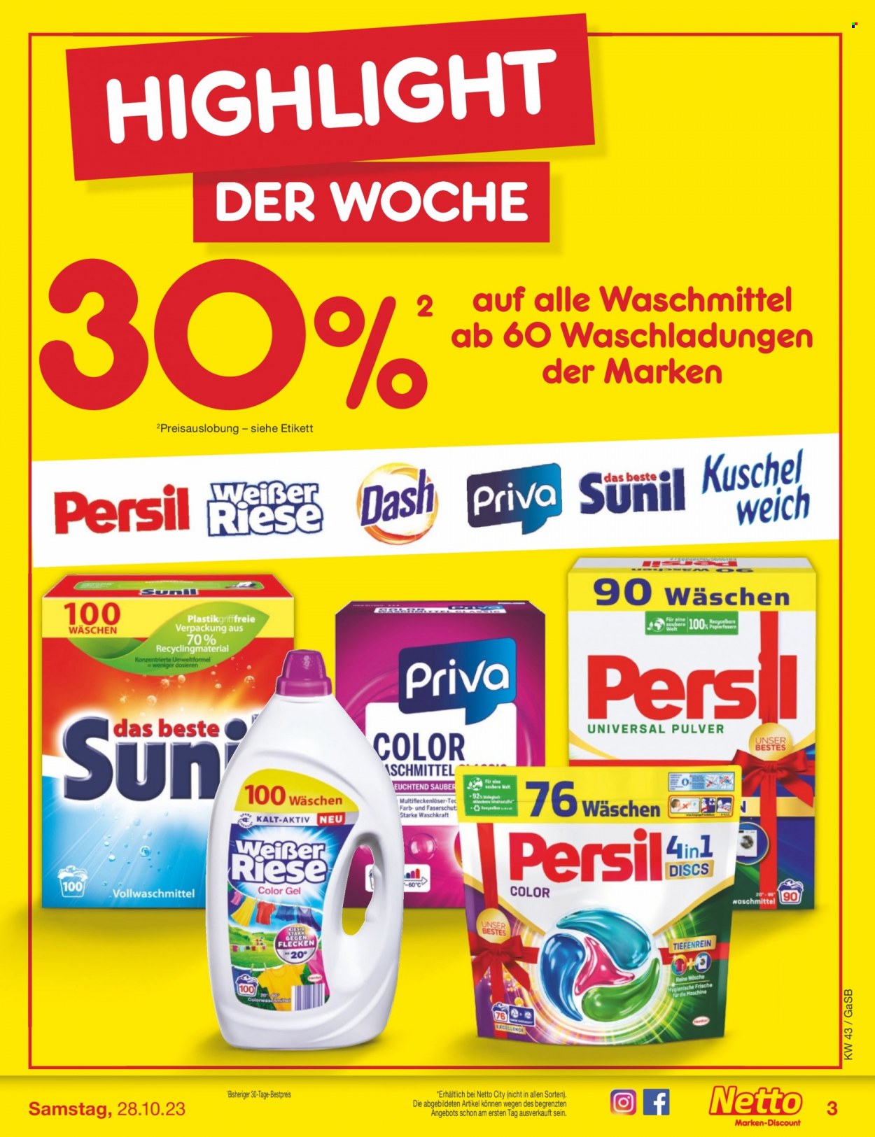 Netto Marken-Discount Prospekte  - 23.10.2023 - 28.10.2023. Seite 3