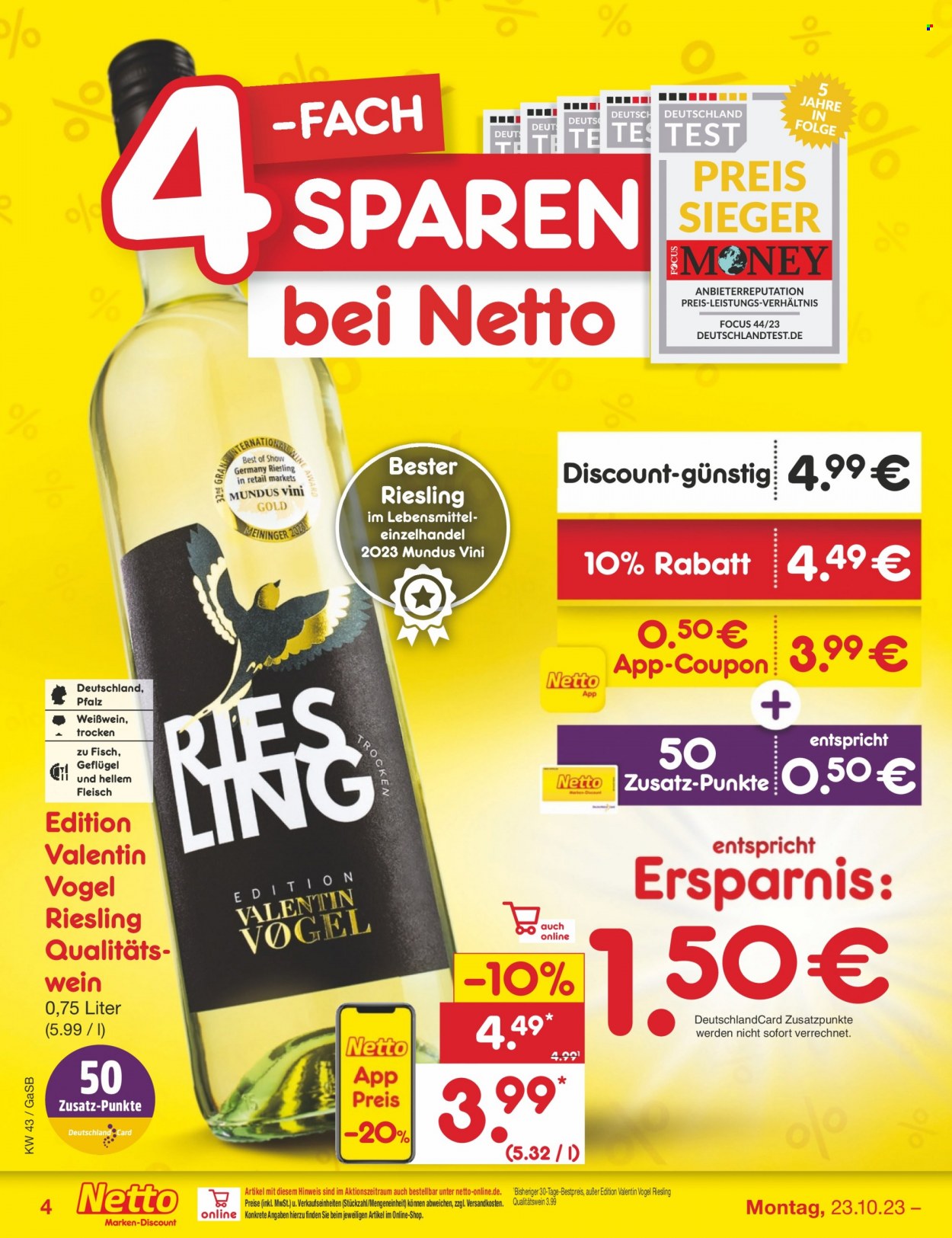Netto Marken-Discount Prospekte  - 23.10.2023 - 28.10.2023. Seite 4
