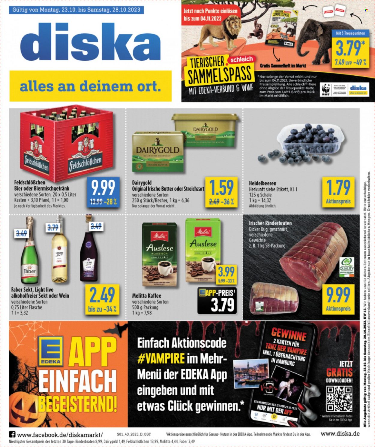 Diska Prospekte  - 23.10.2023 - 28.10.2023. Seite 1