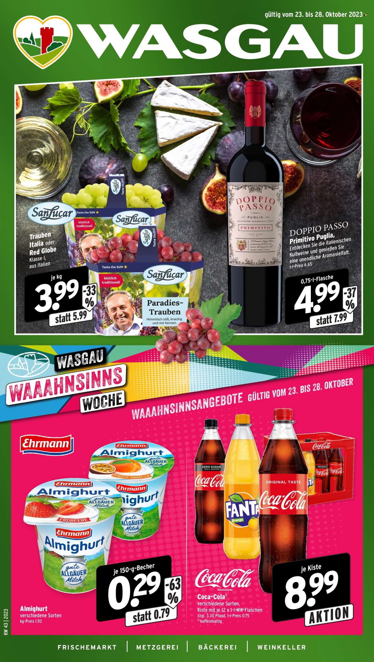 Wasgau Prospekte  - 23.10.2023 - 28.10.2023. Seite 1