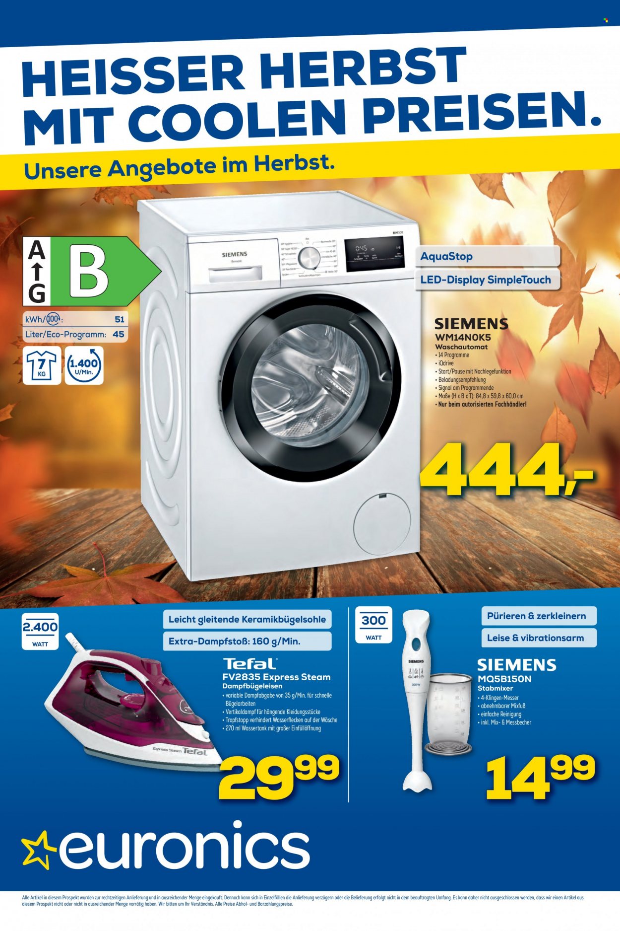 Euronics Prospekte  - 22.10.2023 - 29.10.2023. Seite 1