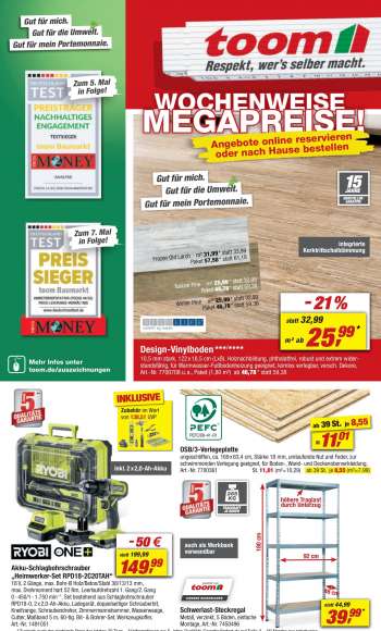 Prospekte toom Baumarkt - 28.10.2023 - 3.11.2023.