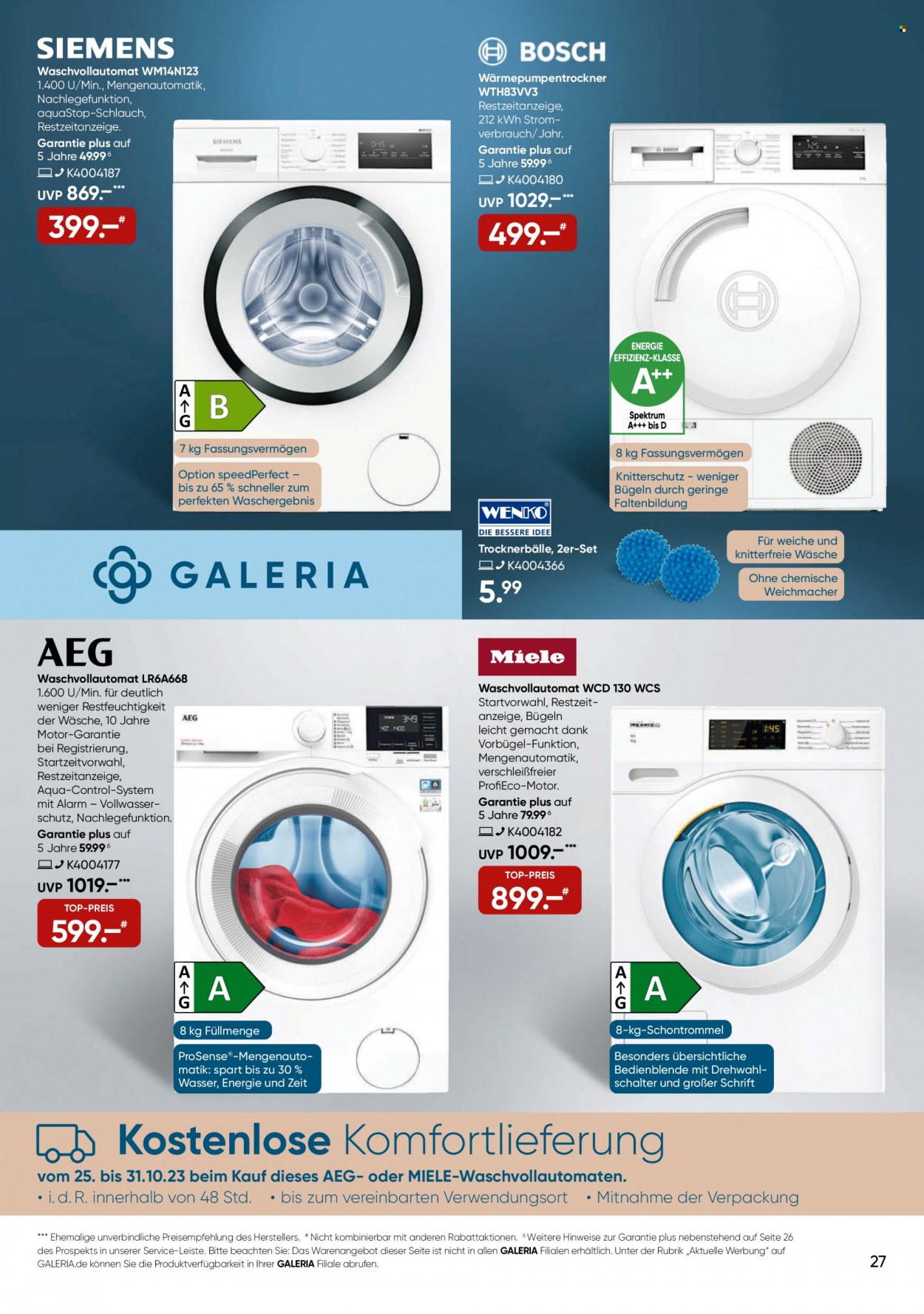 GALERIA Karstadt Kaufhof Prospekte  - 25.10.2023 - 31.10.2023. Seite 27