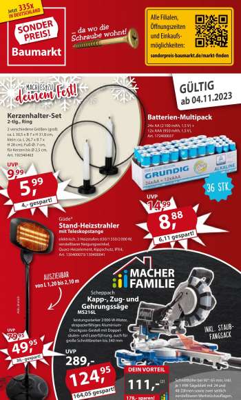 Prospekte Sonderpreis-Baumarkt - 4.11.2023 - 10.11.2023.