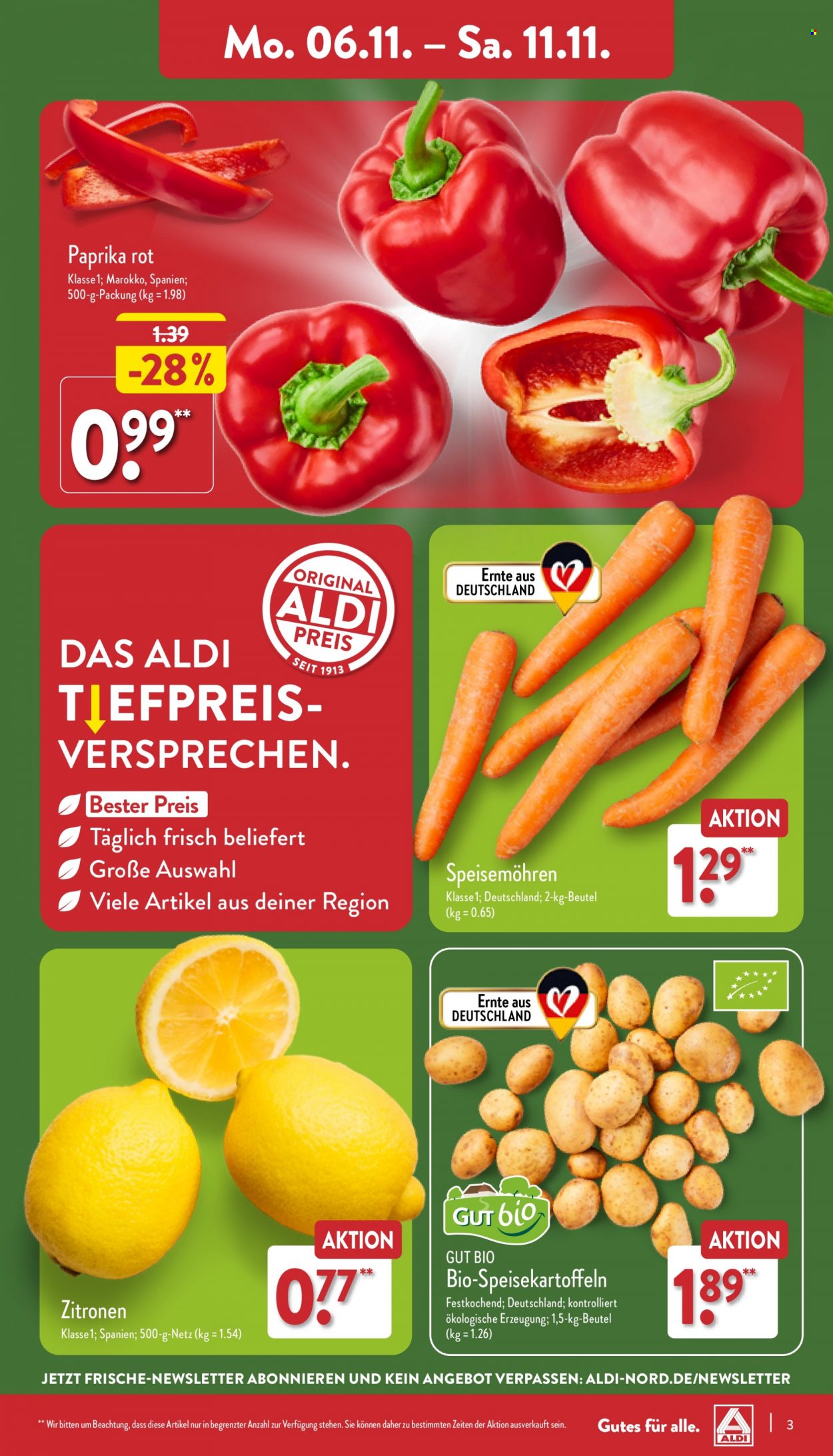 ALDI Nord Prospekte  - 6.11.2023 - 11.11.2023. Seite 3