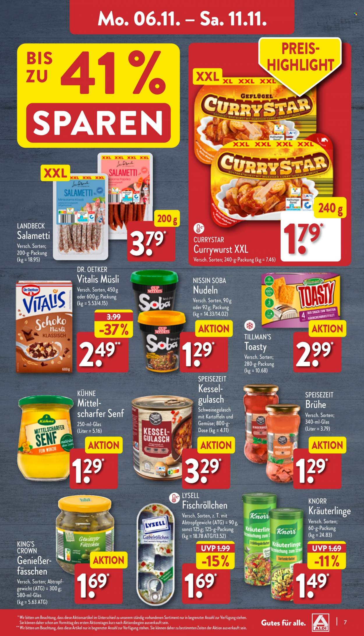 ALDI Nord Prospekte  - 6.11.2023 - 11.11.2023. Seite 7