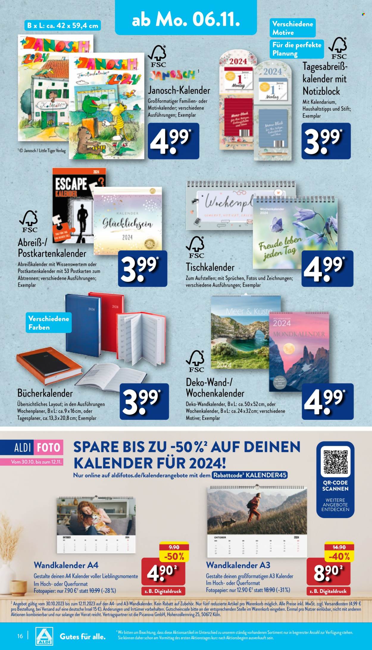 ALDI Nord Prospekte  - 6.11.2023 - 11.11.2023. Seite 16