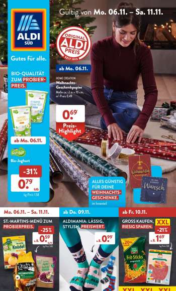 thumbnail - ALDIMANIA Xmas- Socken Für Damen und Herren, versch. Modelle, 87 % Baumwolle, 12 % Polyamid und 1 % Elasthan, Größen: 35/38–43/46, je Paar