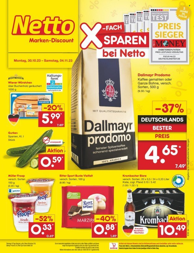 Netto Marken-Discount Prospekte  - 30.10.2023 - 4.11.2023. Seite 1