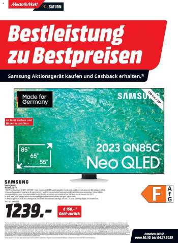 Prospekte MediaMarkt - 30.10.2023 - 4.11.2023.