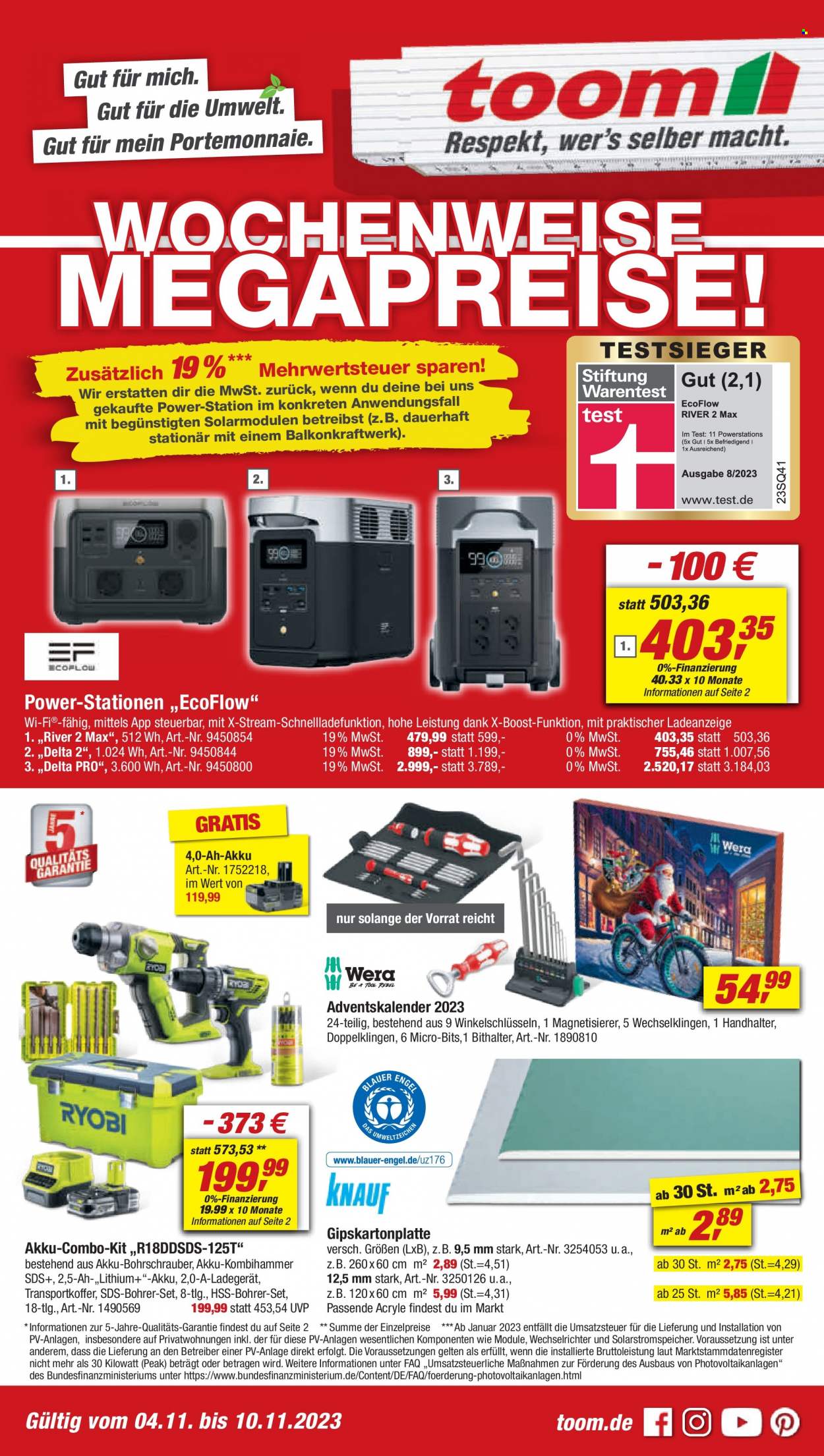 toom Baumarkt Prospekte  - 4.11.2023 - 10.11.2023. Seite 1