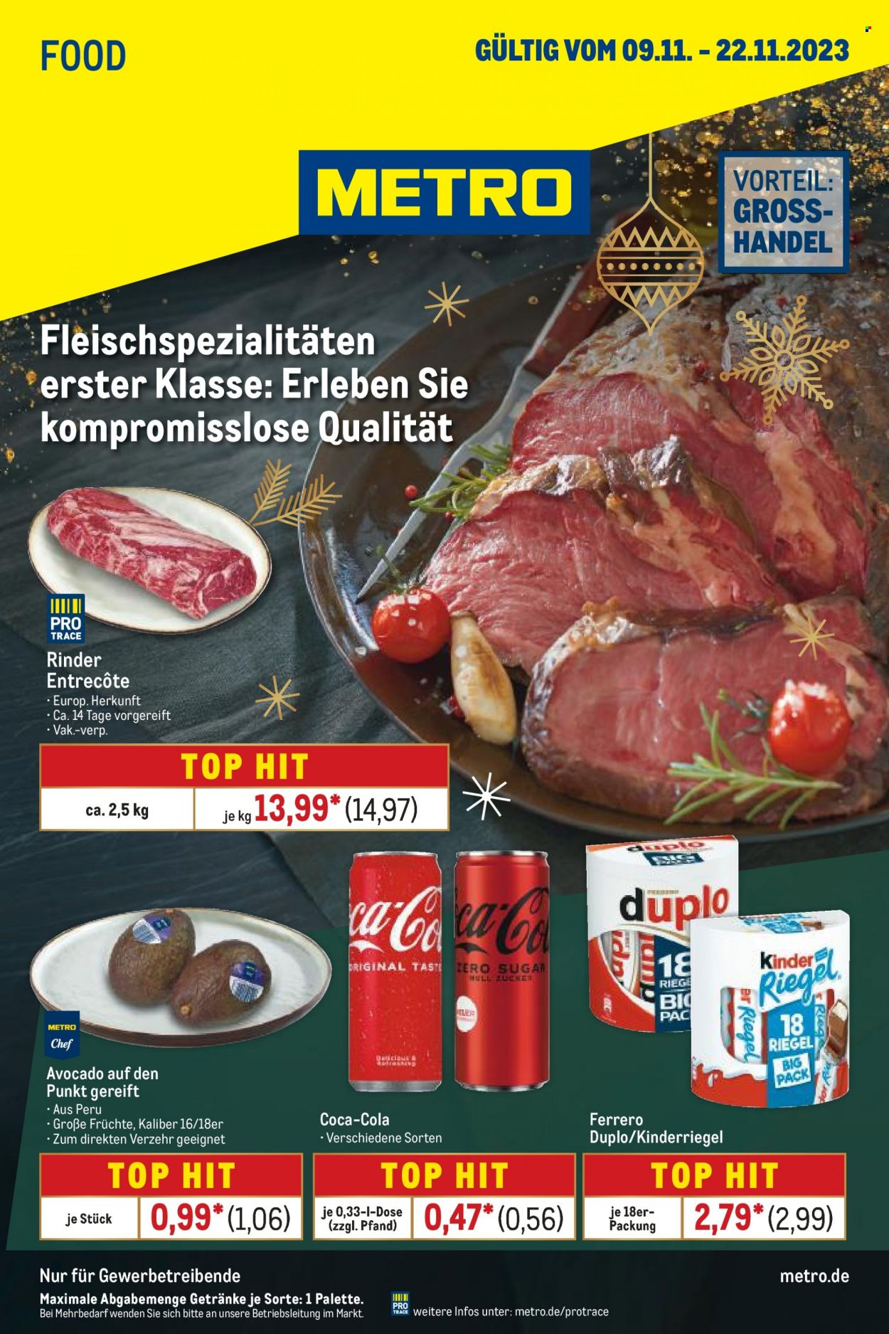 Metro Prospekte  - 9.11.2023 - 22.11.2023. Seite 1