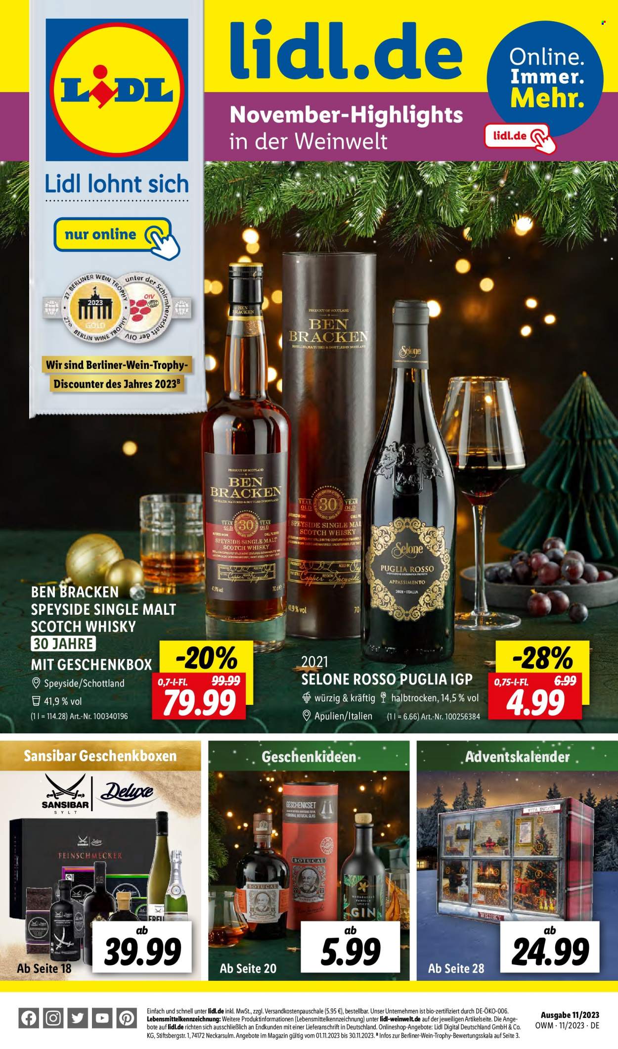Lidl Prospekte  - 1.11.2023 - 30.11.2023. Seite 1
