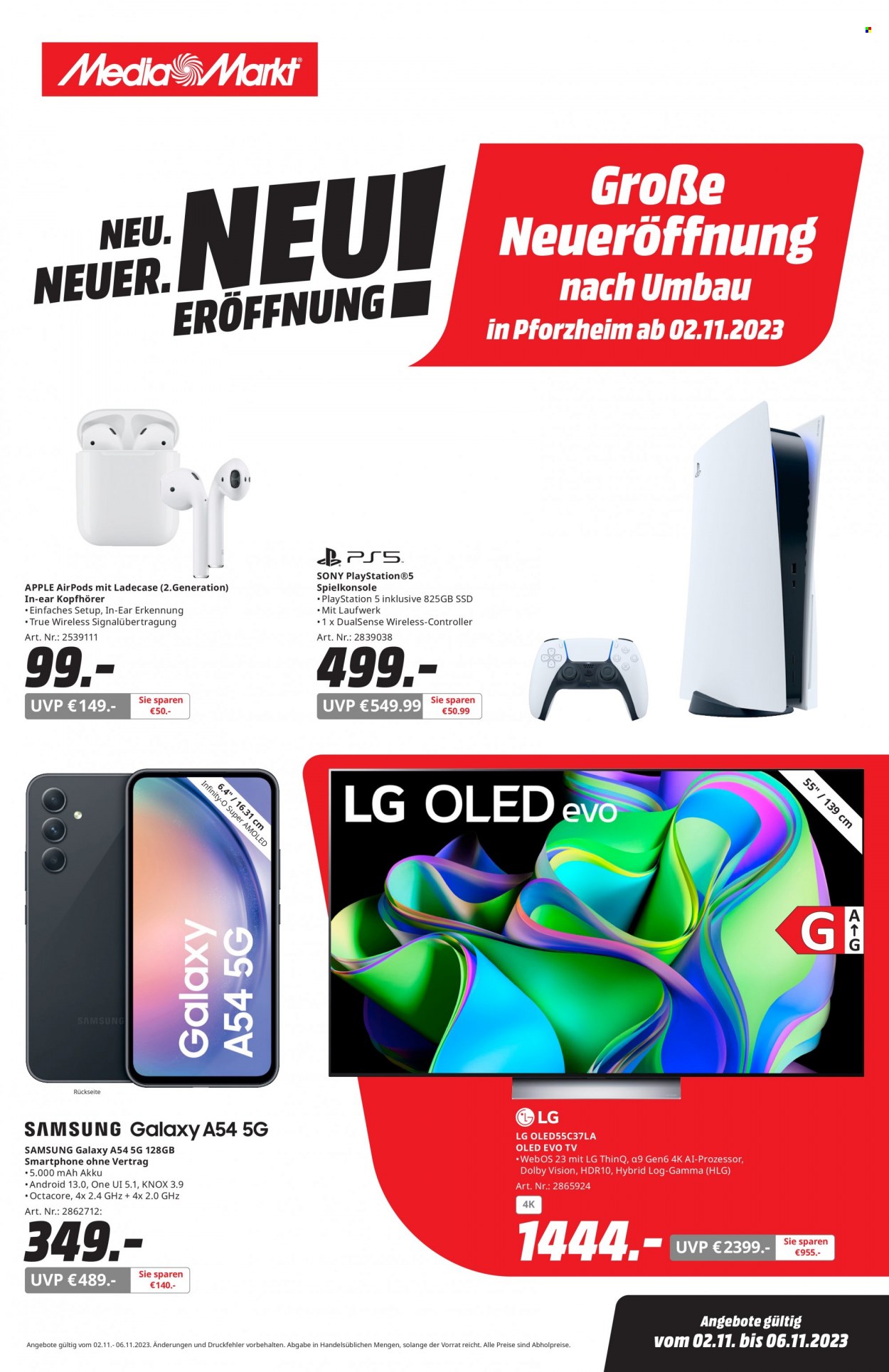 MediaMarkt Prospekte  - 2.11.2023 - 6.11.2023. Seite 1