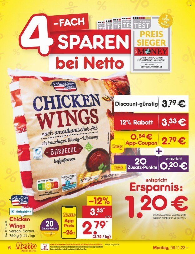 Netto Marken-Discount Prospekte  - 6.11.2023 - 11.11.2023. Seite 6