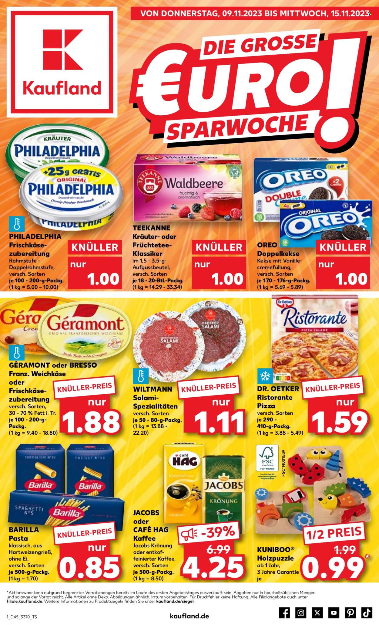 Kaufland Prospekte  - 9.11.2023 - 15.11.2023. Seite 1