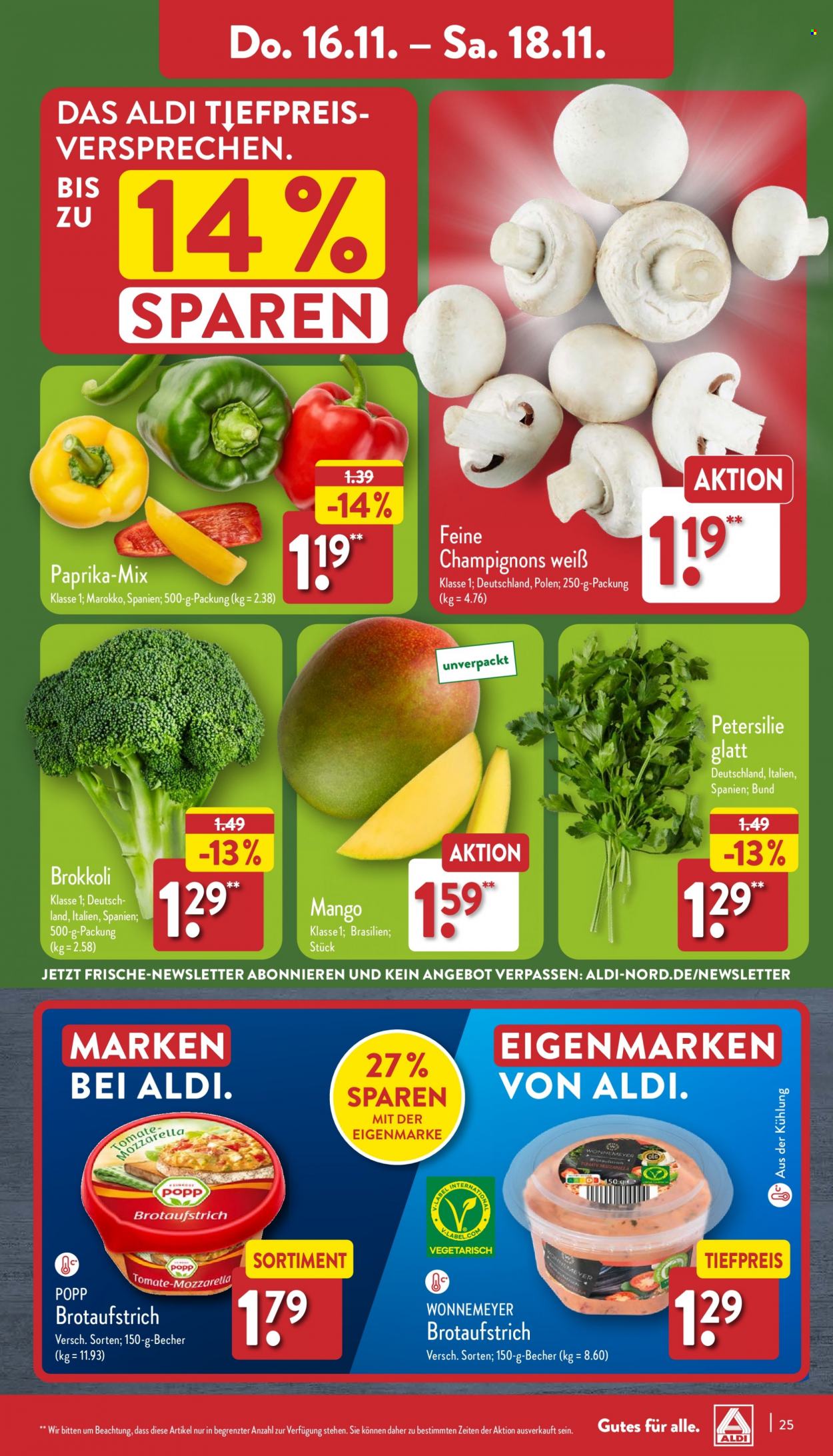 ALDI Nord Prospekte  - 13.11.2023 - 18.11.2023. Seite 25