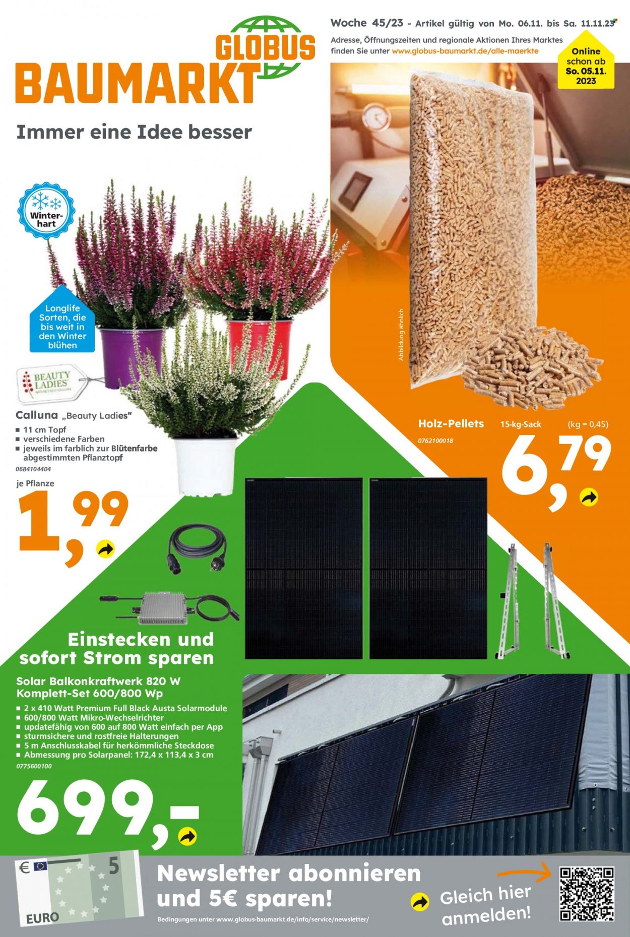 Globus Baumarkt Prospekte  - 6.11.2023 - 11.11.2023. Seite 1