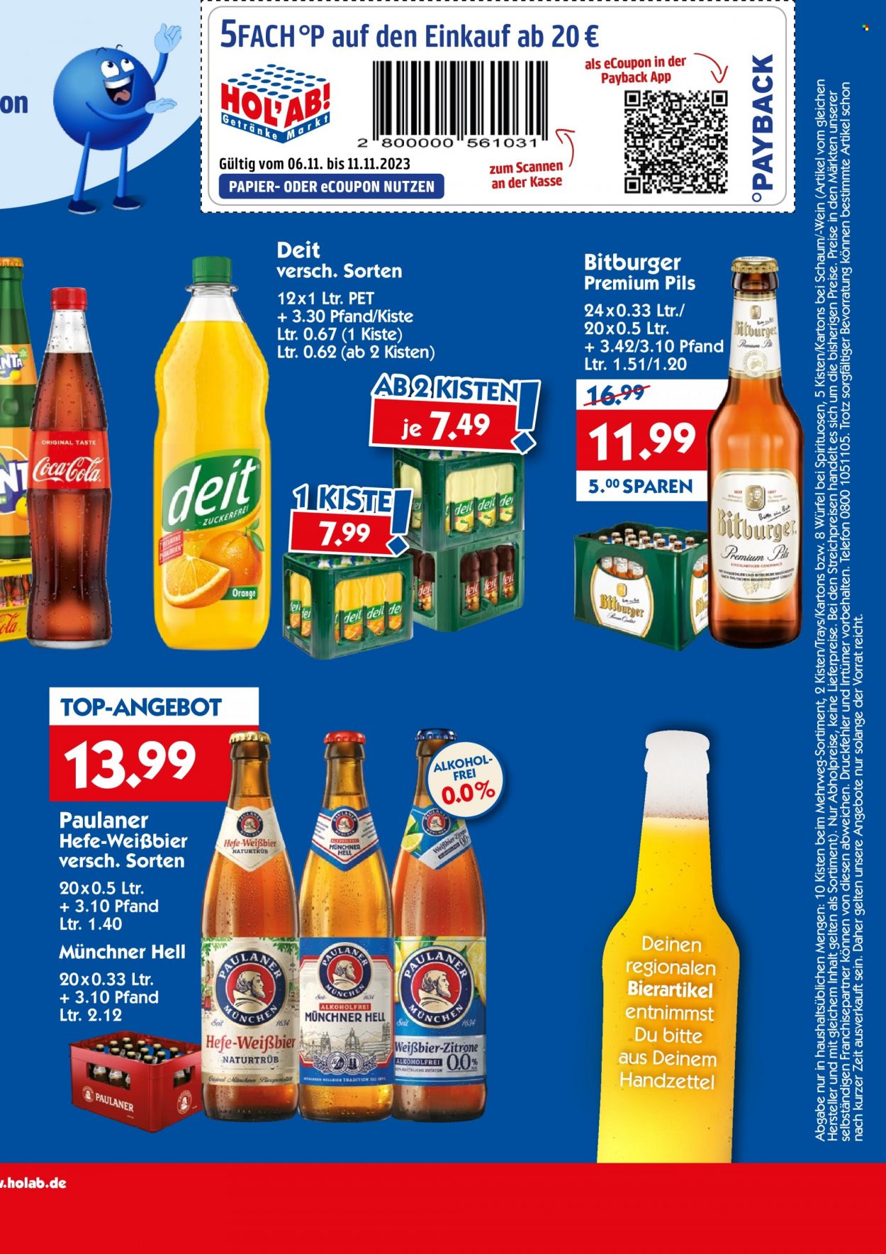 Hol'ab! Getränkemarkt Prospekte  - 6.11.2023 - 11.11.2023. Seite 3