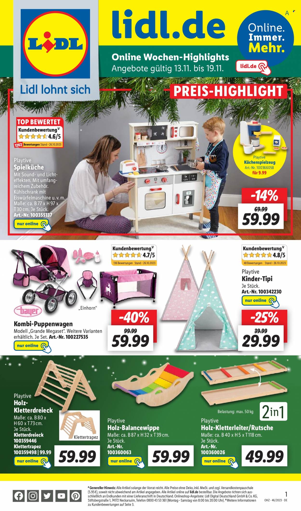 Lidl Prospekte  - 13.11.2023 - 19.11.2023. Seite 1