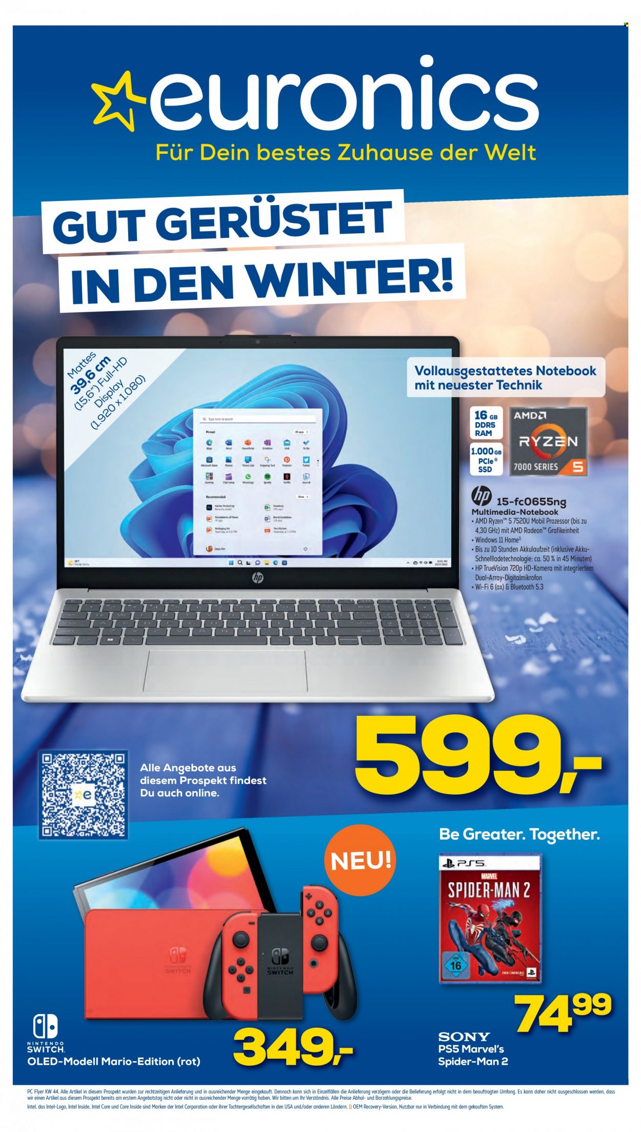 Euronics Prospekte  - 5.11.2023 - 12.11.2023. Seite 1