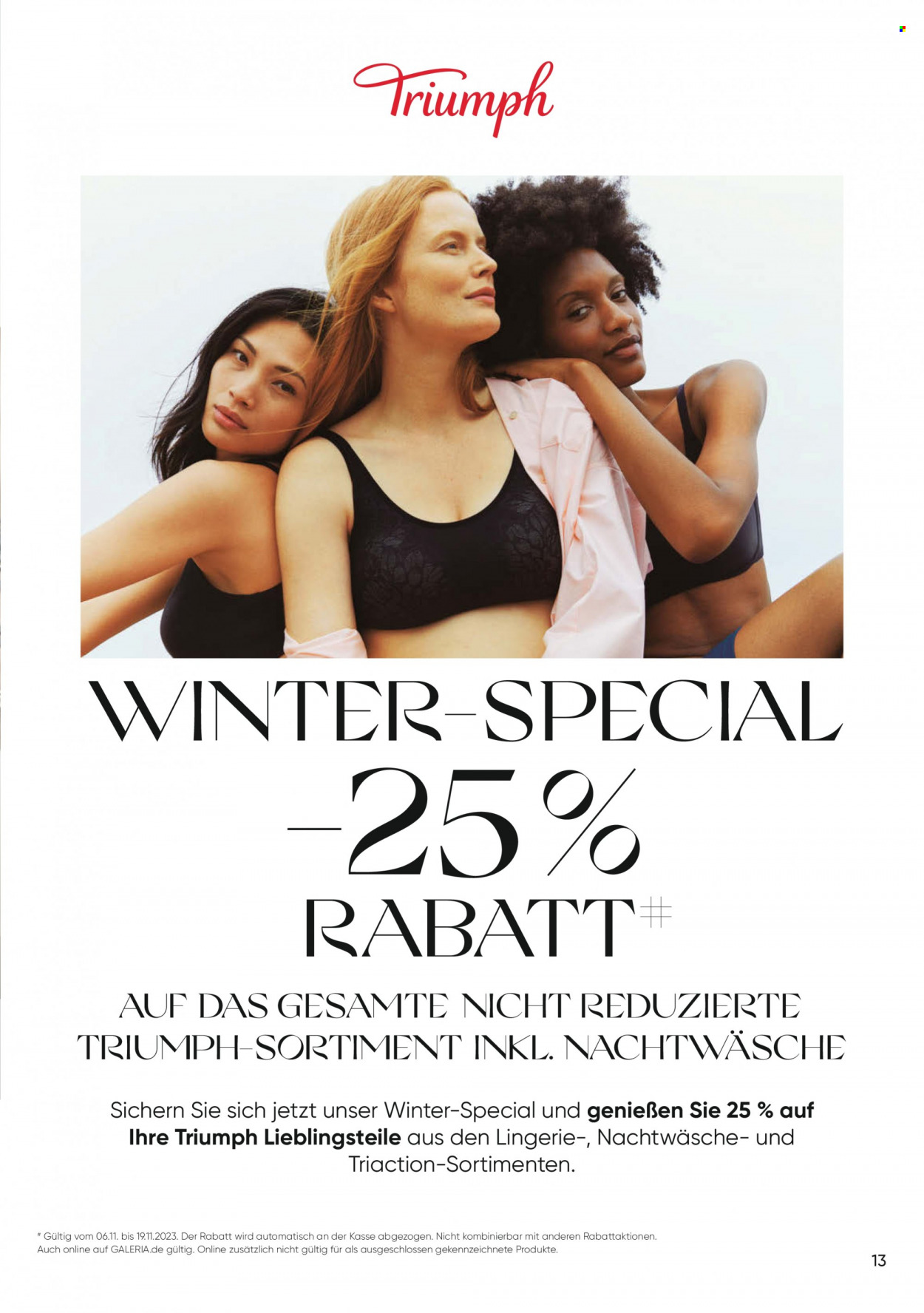 GALERIA Karstadt Kaufhof Prospekte  - 8.11.2023 - 14.11.2023. Seite 13