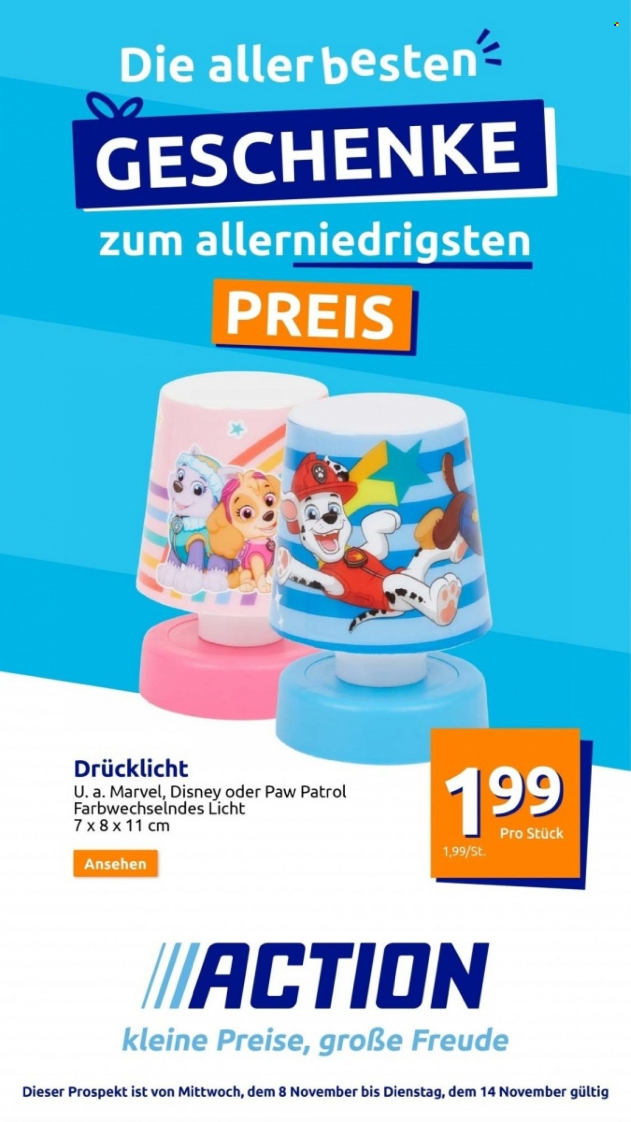 Action Prospekte  - 8.11.2023 - 14.11.2023. Seite 1