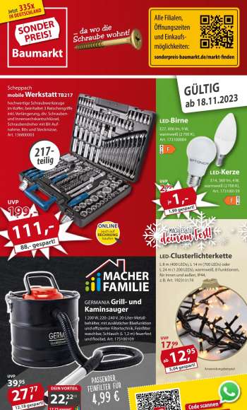 Prospekte Sonderpreis-Baumarkt - 18.11.2023 - 24.11.2023.