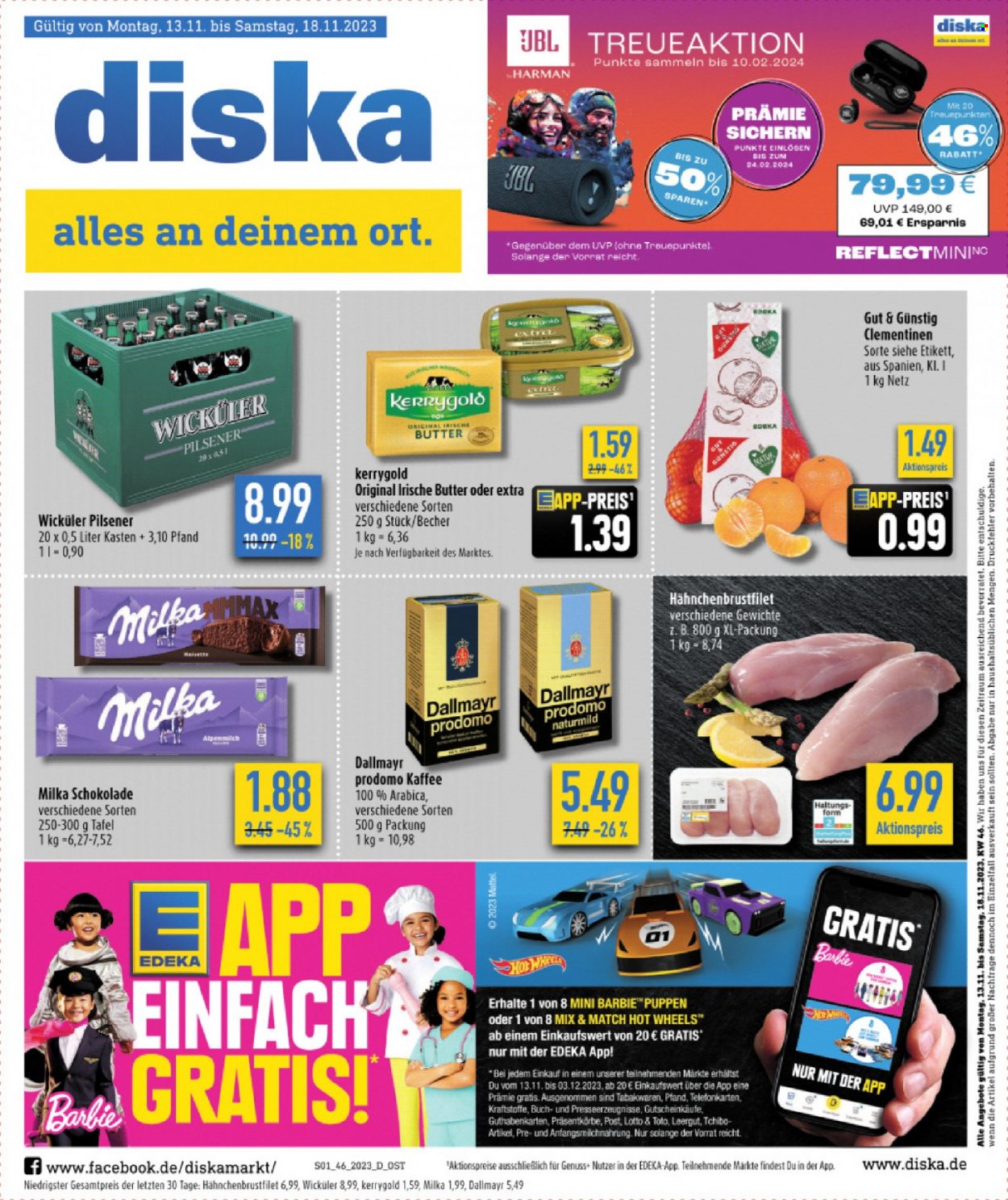 Diska Prospekte  - 13.11.2023 - 18.11.2023. Seite 1