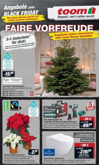 Prospekte toom Baumarkt - 18.11.2023 - 24.11.2023.