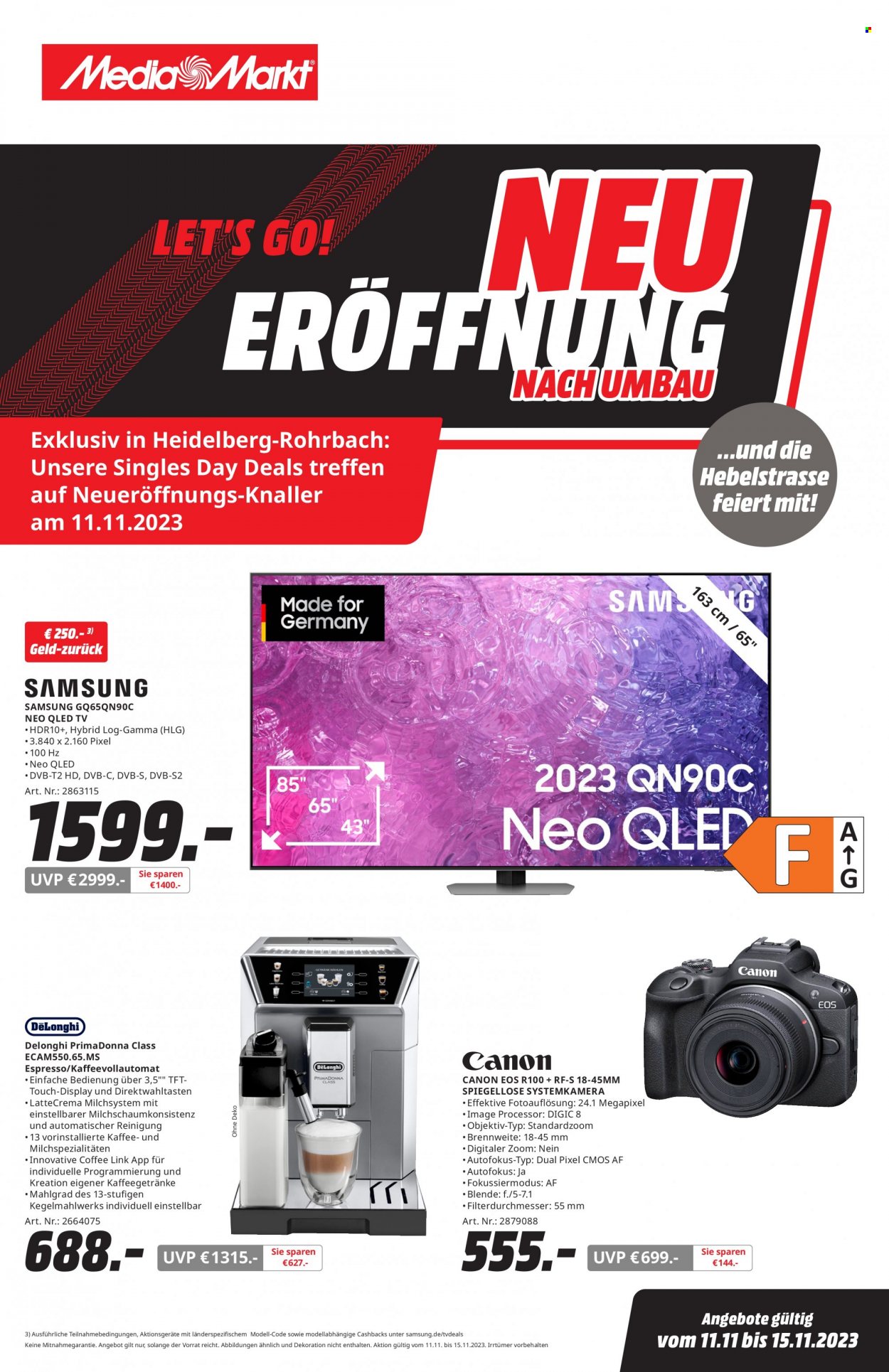 MediaMarkt Prospekte  - 11.11.2023 - 15.11.2023. Seite 1