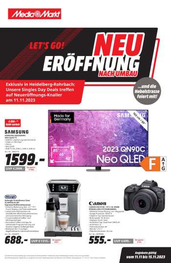 Prospekte MediaMarkt - 11.11.2023 - 15.11.2023.