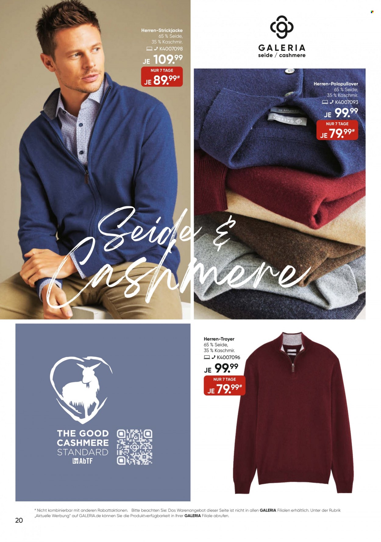 GALERIA Karstadt Kaufhof Prospekte  - 15.11.2023 - 21.11.2023. Seite 20