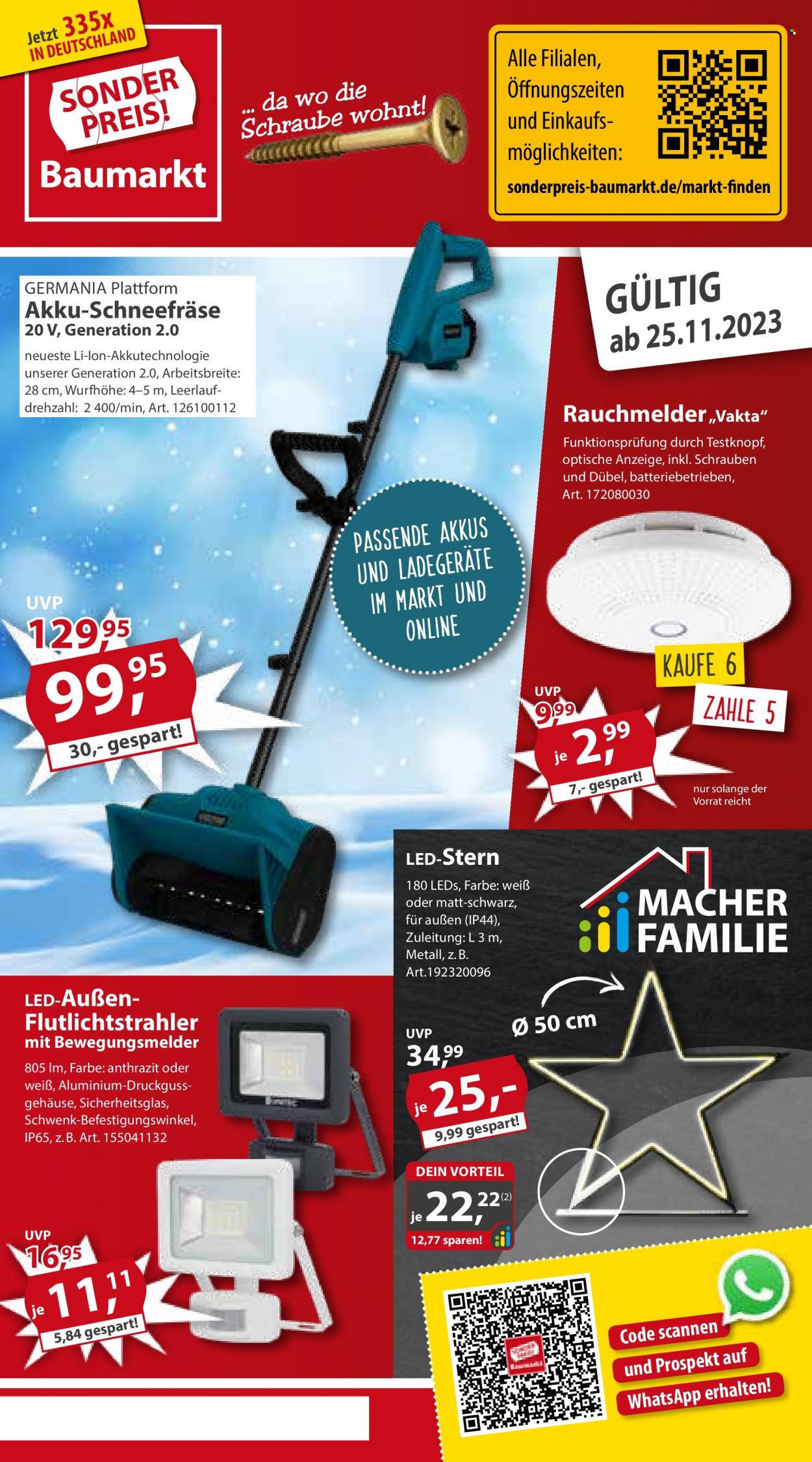 Sonderpreis-Baumarkt Prospekte  - 25.11.2023 - 1.12.2023. Seite 1