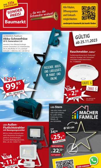 Prospekte Sonderpreis-Baumarkt - 25.11.2023 - 1.12.2023.
