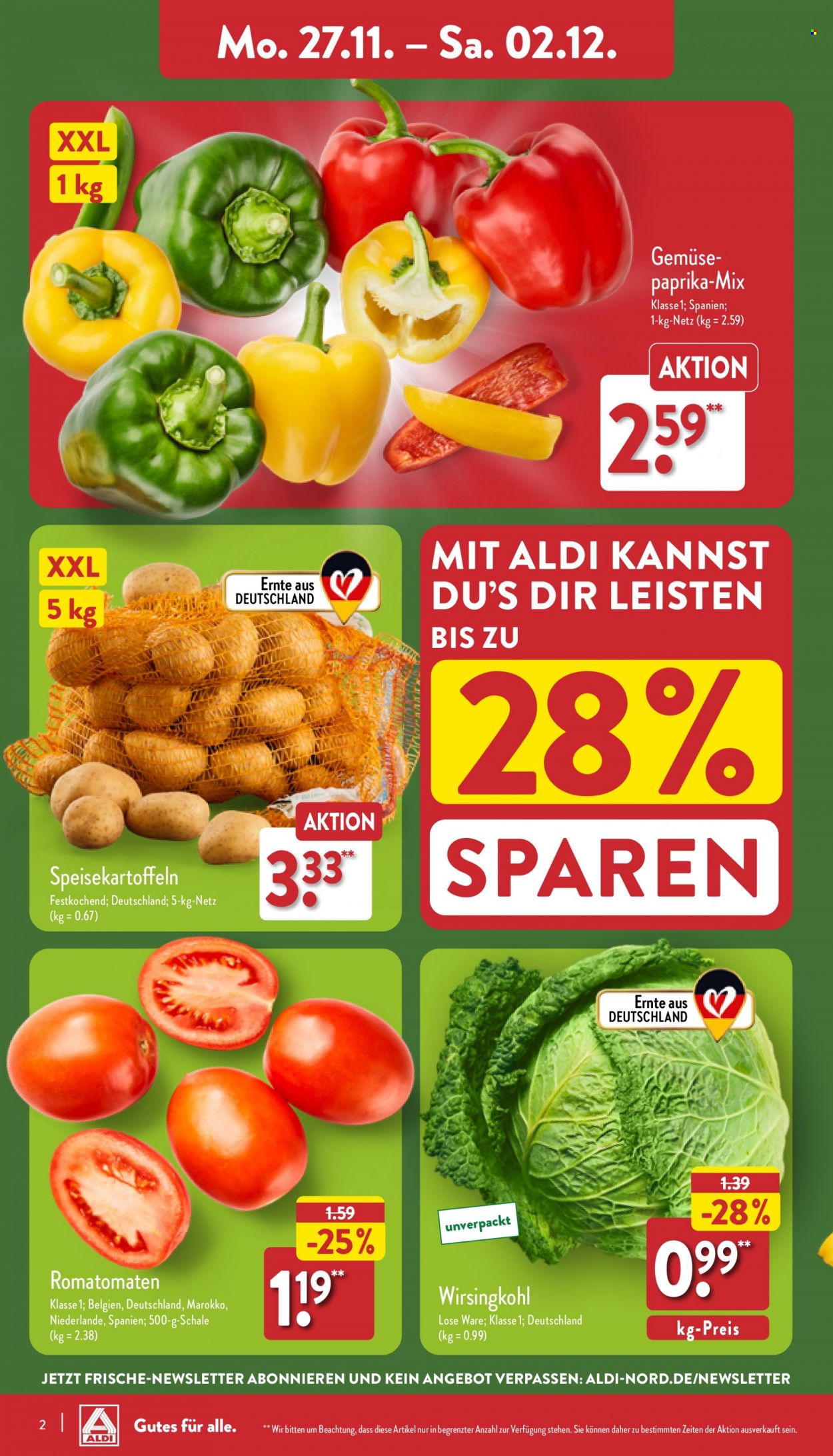 ALDI Nord Prospekte  - 27.11.2023 - 2.12.2023. Seite 2