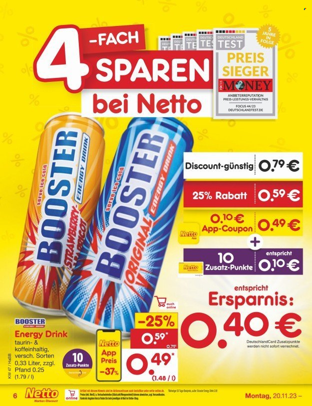 Netto Marken-Discount Prospekte  - 20.11.2023 - 25.11.2023. Seite 6