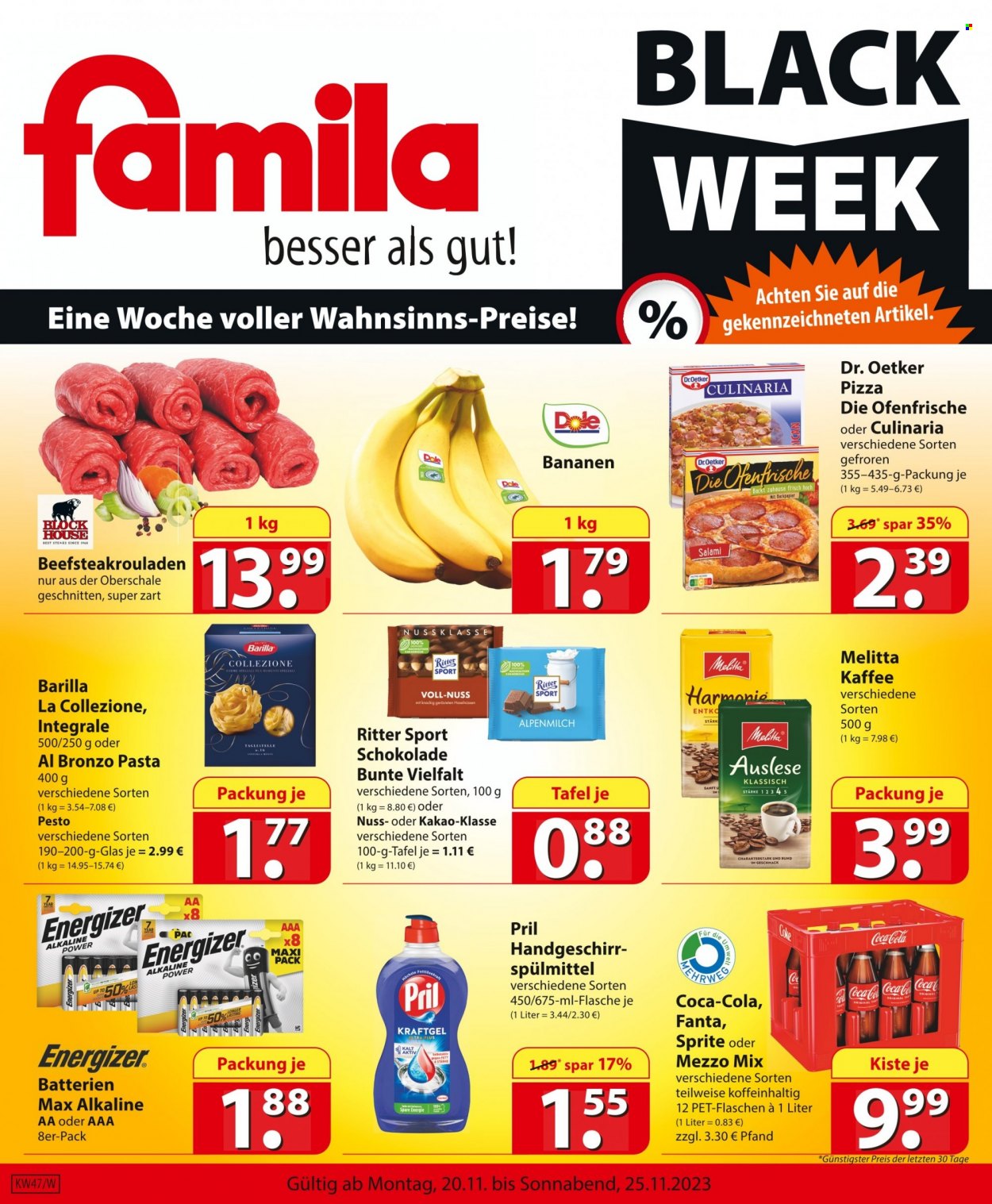 famila Prospekte  - 20.11.2023 - 25.11.2023. Seite 1