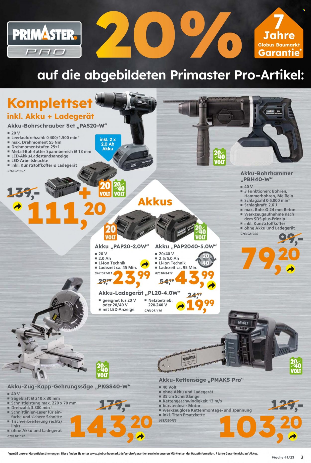Globus Baumarkt Prospekte  - 20.11.2023 - 25.11.2023. Seite 3