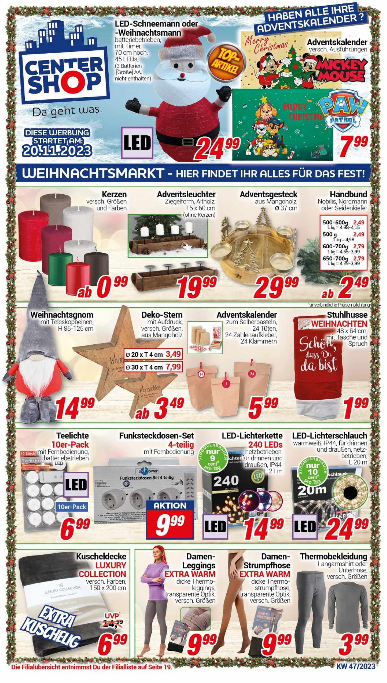 CENTERSHOP Prospekte  - 20.11.2023 - 25.11.2023. Seite 1