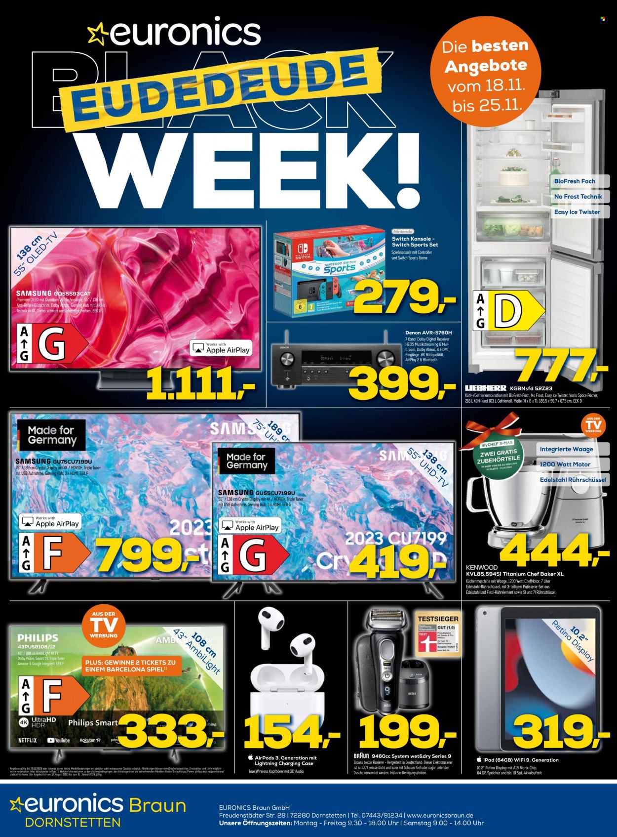 Euronics Prospekte  - 18.11.2023 - 25.11.2023. Seite 1