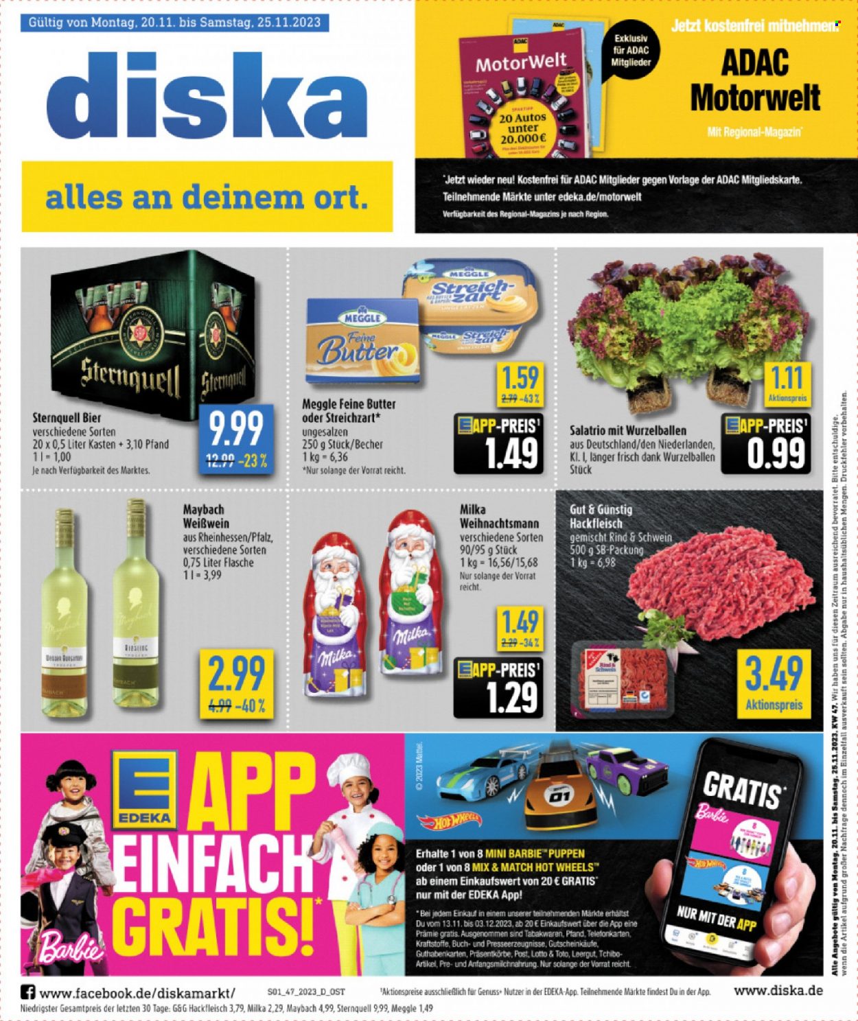 Diska Prospekte  - 20.11.2023 - 25.11.2023. Seite 1