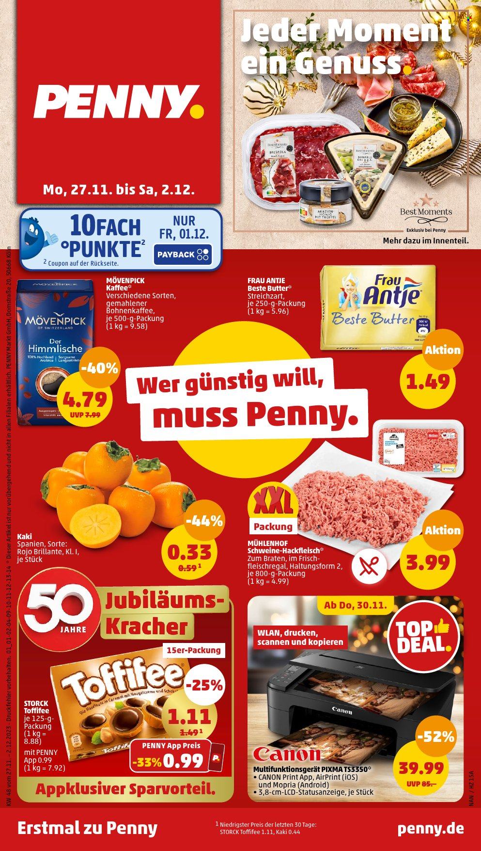 Penny Prospekte  - 27.11.2023 - 2.12.2023. Seite 1