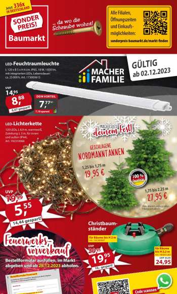 Prospekte Sonderpreis-Baumarkt - 2.12.2023 - 8.12.2023.
