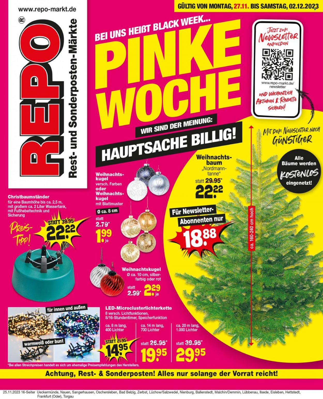 Repo Prospekte  - 27.11.2023 - 2.12.2023. Seite 1