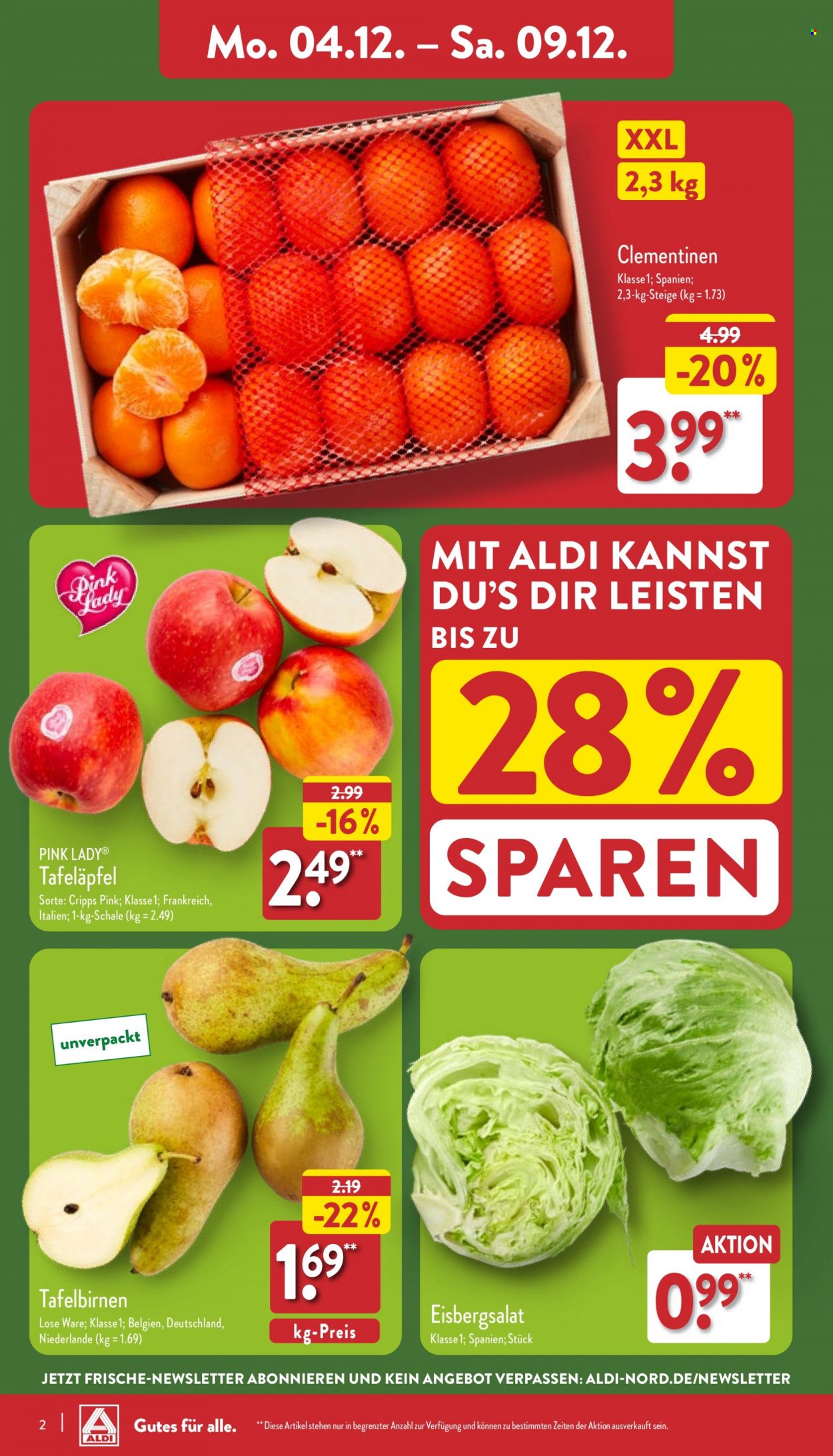 ALDI Nord Prospekte  - 4.12.2023 - 9.12.2023. Seite 2