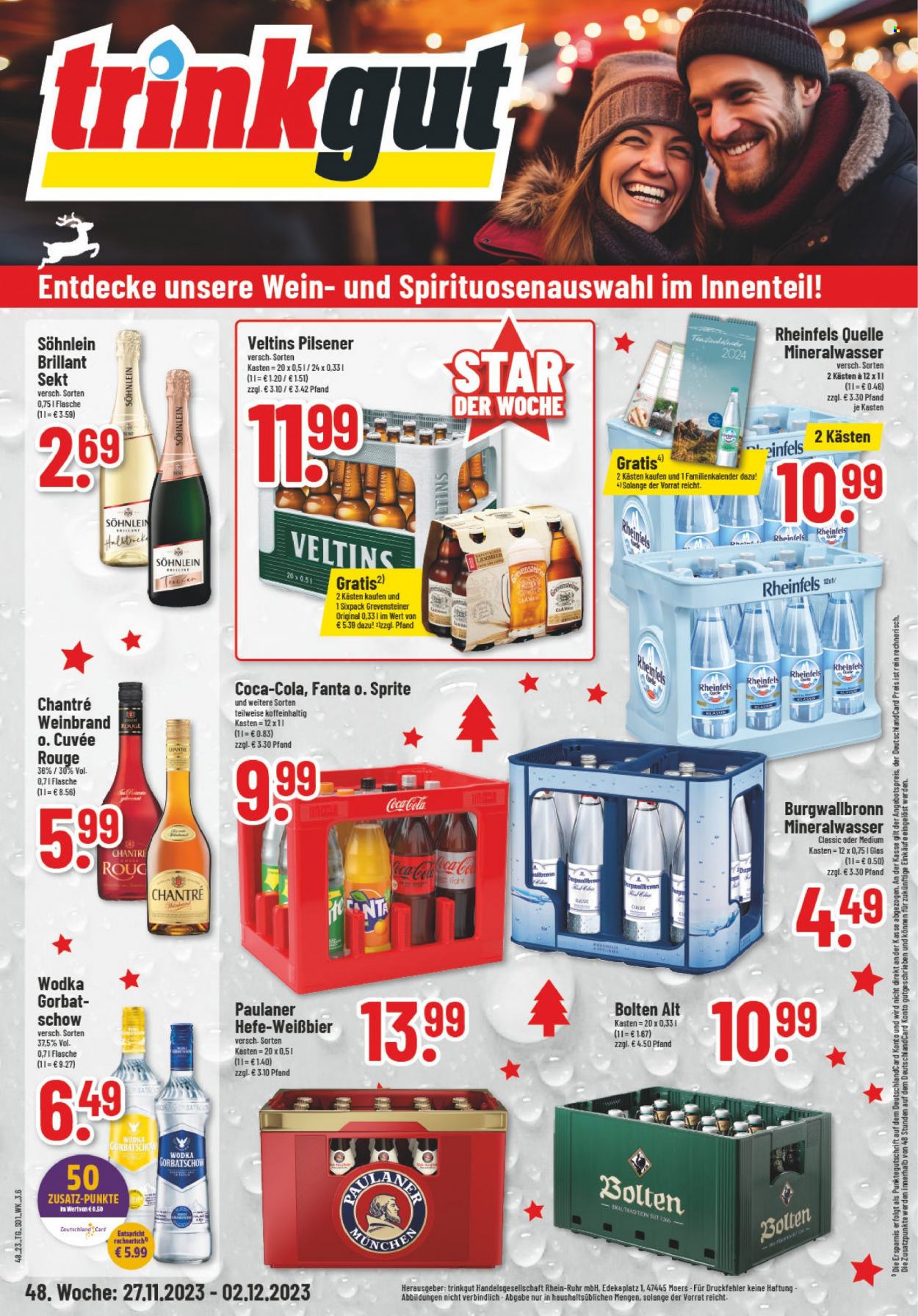 trinkgut Prospekte  - 27.11.2023 - 2.12.2023. Seite 1