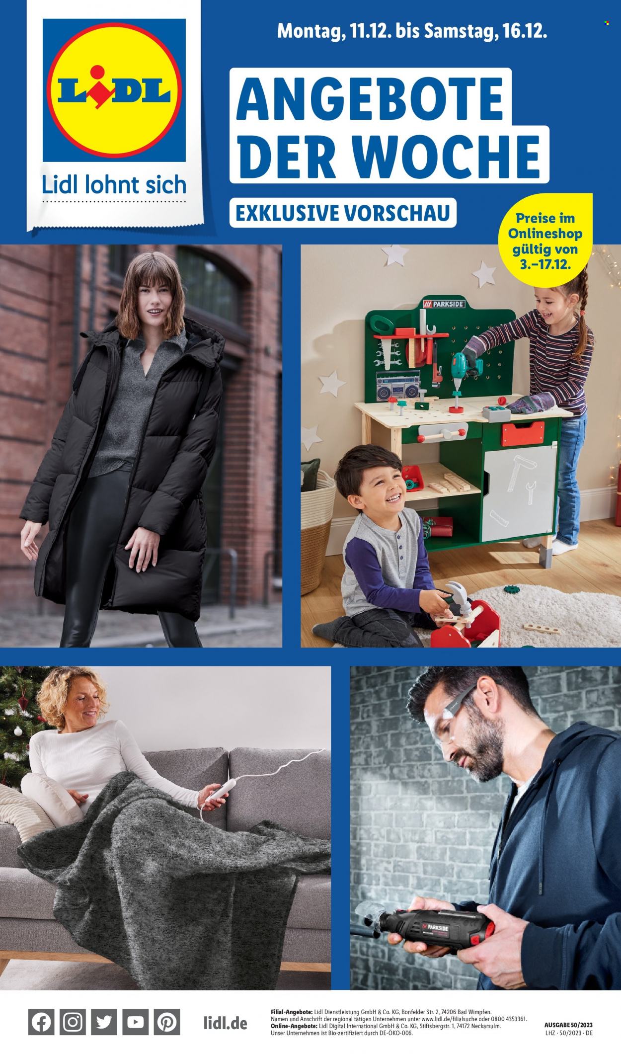 Lidl Prospekte  - 11.12.2023 - 16.12.2023. Seite 1