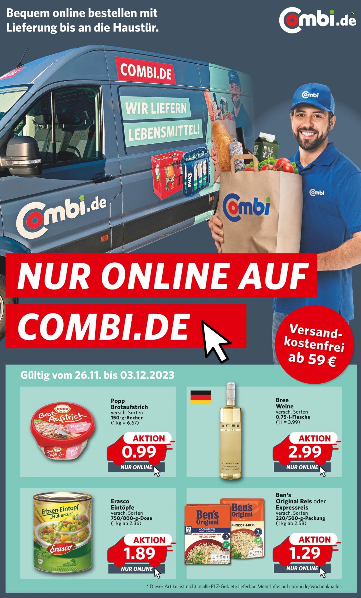 Combi Prospekte  - 26.11.2023 - 3.12.2023. Seite 1